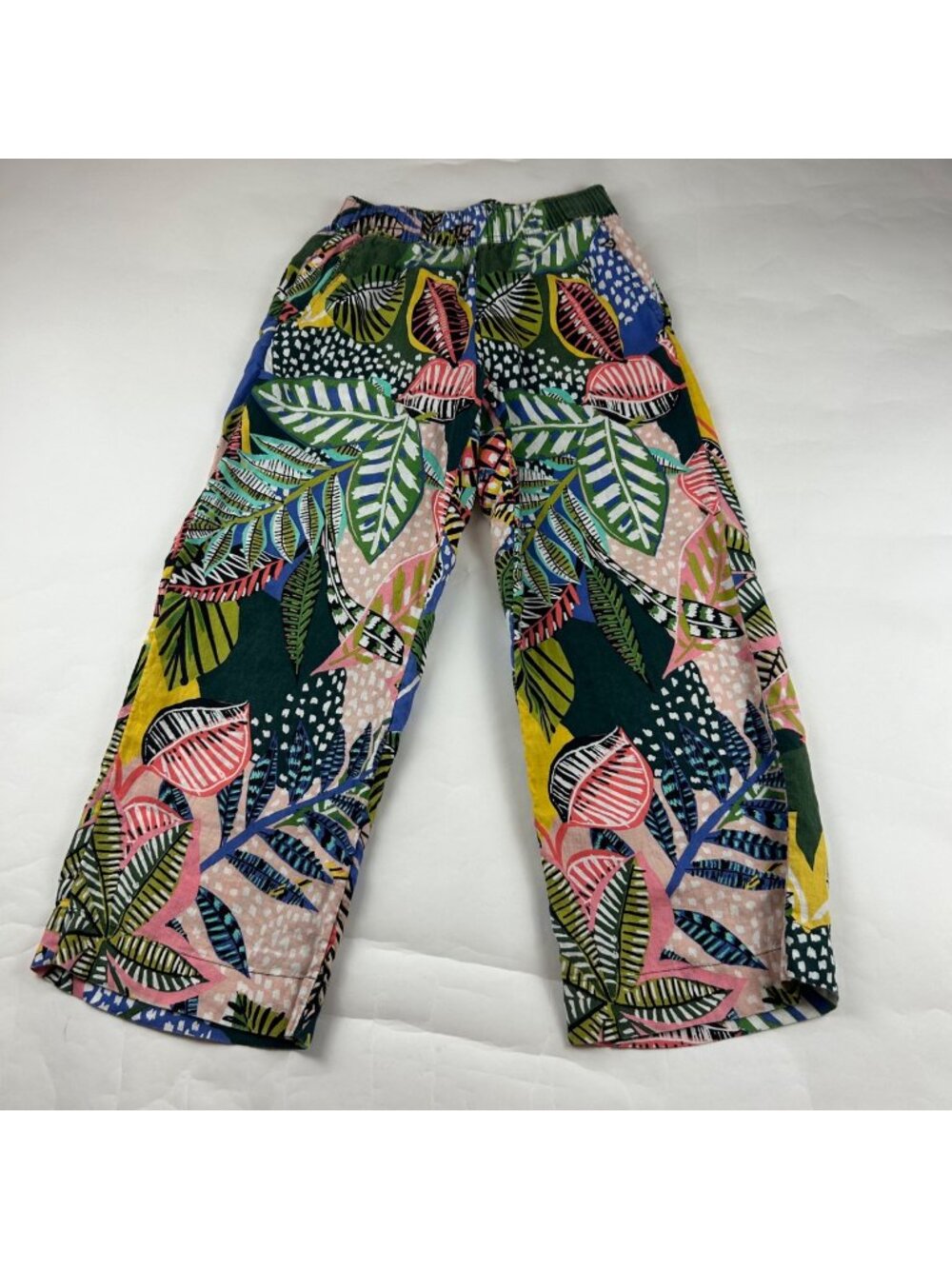 Cynthia Rowley Classic Tropical Print Linen Summer Pant XS